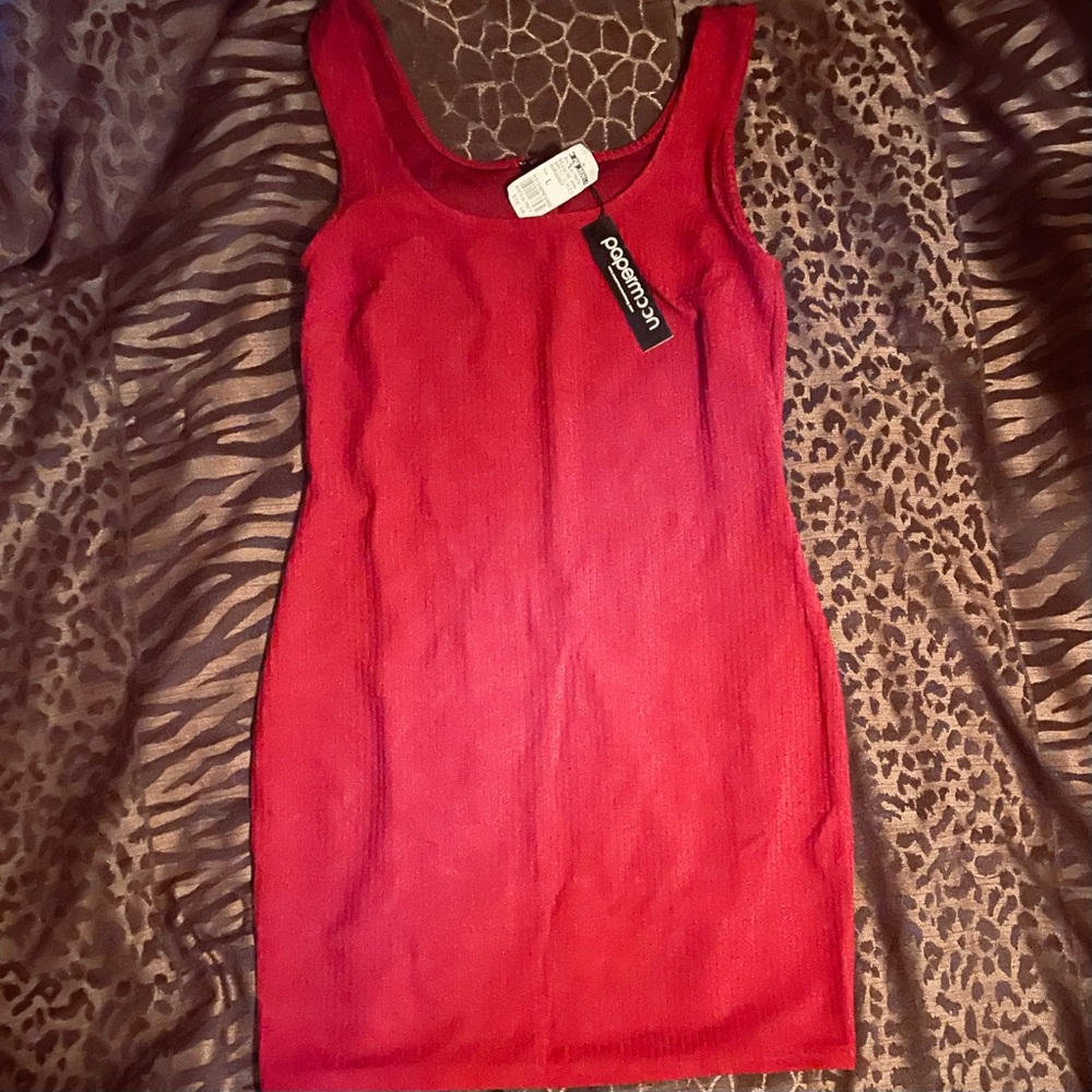 Burgundy Sleeveless Bodycon Dress